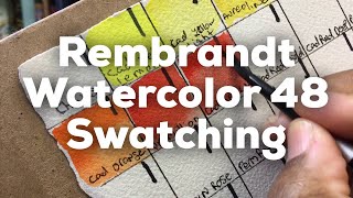 Rembrandt Watercolor set of 48 unboxing first impressions and swatching [upl. by Spiros]