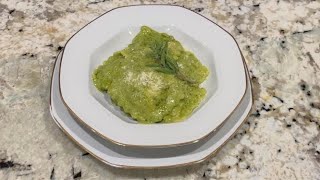 Ravioli with pesto sauce easy recipe [upl. by Nisa778]