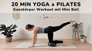 LIVE 🔴 20 MIN PILATES  BALL  Feel Good 🦋 Ganzkörper Pilates Workout für Bauch Beine amp Po [upl. by Reldnahc172]