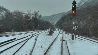 Führerstandsmitfahrt im Schnee von Kirn nach Gensingen  BR 628  DB Bundesbahn  Nr 12 [upl. by Eizzo]