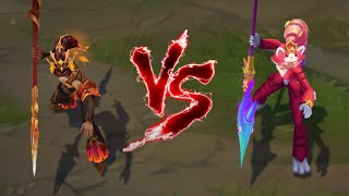 La Ilusion Nidalee VS Kittalee Nidalee Skin Comparison [upl. by Aneen79]