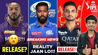 IPL 2024  KKR to RELEASE RUSSELL  HARDIK in MI 😯  RCB RELEASE UPDATE  CSK NEW TARGET  IPL NEWS [upl. by Ahsiuqet212]