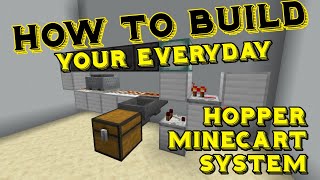 HOW TO COLLECT ITEMS THROUGH BLOCKS w HOPPER MINECARTS [upl. by Bullen]