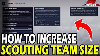 How to Increase Scouting Team Size in F1 Manager 24 [upl. by Akirea]