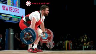 Lasha Talakhadze 220kg Snatch World Record 105 4k 60 [upl. by Alrrats349]