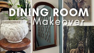 Dining Room Makeover  Fall Decor  Neutral Earthy Vintage Vibes [upl. by Ketti]