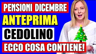 PENSIONI 👉 ANTEPRIMA CEDOLINO DICEMBRE 2024 in ARRIVO❗️ECCO COSA CONTERRÀ💰 [upl. by Ayar]