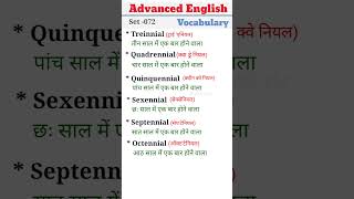 Set072 Advanced English Vocabulary with meaning vocabulary [upl. by Ahcsas]