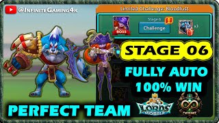 Lords mobile Limited Challenge Bloodlust stage 6 Fully AutoGrim Wolf stage 6 Auto Team [upl. by Schulman]