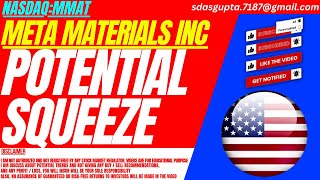 POTENTIAL SQUEEZE  MMAT STOCK ANALYSIS  META MATERIALS STOCK [upl. by Ahsekyw]