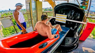 Extreme Vertical Fall WaterSlide at Caribe Bay Jesolo [upl. by Brighton123]