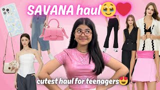 cutest haul for teenagers 😍flat 50 off 😱😱❤️ Savana ❤️ Tejasvi Rajput [upl. by Neelrak]