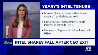 Intel shares fall after CEO exit [upl. by Avehstab]