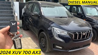 2024 New XUV 700 AX3 Diesel Manual Review  XUV 700 AX3 Manual Diesel  Mahindra XUV700 AX3 Diesel [upl. by Noemi]