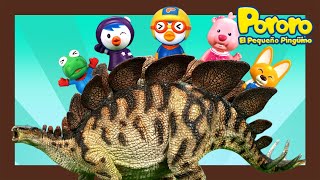 Pororo y Pentágono Estegosaurio  Canción de Juguete de Dinosaurio para niños  Pororo en Español [upl. by Kcirdec]