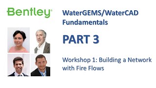 WaterGEMSWaterCAD Fundamentals Part 3 Workshop 1 Building a Network with Fire Flows [upl. by Nolrah686]