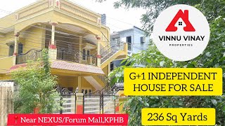 G1 236 SQYds INDEPENDENT HOUSE FOR SALE NEAR JNTU METRO STATION HYDERABAD [upl. by Gannon216]