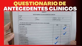 Como Preencher o Questionário de Antecedentes Clínicos Para Convocação e Contratação SEEMG 2024 [upl. by Plotkin]