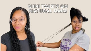 Mini Twists on Natural Hair  Protective Style Challenge [upl. by Ebeneser64]