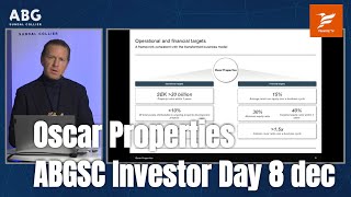 Oscar Properties  ABGSC Investor Day 8 december 2021 [upl. by Atileda289]