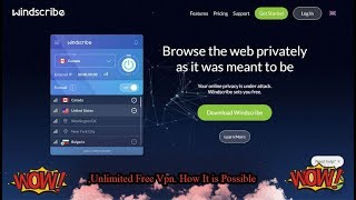 Windscribe free vpn  How To Use Free Internet On PC Or Laptop Using VPN Windscribe  SumonDoherty [upl. by Forster]