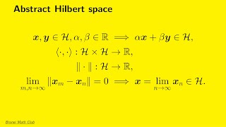 Abstract Hilbert space [upl. by Aken]