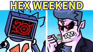 Friday Night Funkin VS HEX Weekend Update FULL WEEK  Cutscenes FNF ModHARD [upl. by Nylacaj537]