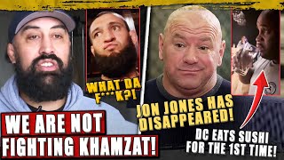 Adesanyas Coach SHUTS DOWN Khamzat Chimaev fight DC eats sushi w Joe Rogan Dana White on Jones [upl. by Zanas562]