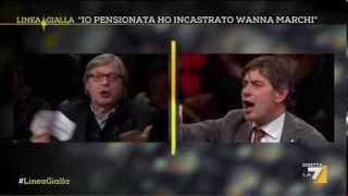 Linea Gialla  Sgarbi quotSe vai da Wanna Marchi sei un coglione tuquot [upl. by Naejarual33]