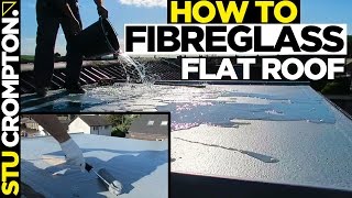 how to install grp fibreglass flat roof roofing tutorial pt 1 [upl. by Ordnajela654]