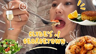 Food🦀 워싱턴디씨 조지타운 맛집 l Clydes of Georgetown l Crab Cake l Shrimp amp Grit l 클라이스 [upl. by Refinnaej]