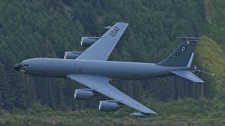 Mildenhall USAF KC135 Low Level passes in the Mach Loop for the first timemachloop lowlevel kc135 [upl. by Rednaskela]