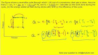 The figure shows a reversible cycle through which [upl. by Drandell140]