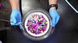 Splatter Technique  Floetrol Dye Tutorial  fluidart discgolf [upl. by Rehm929]