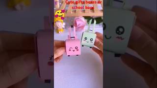 Cute mini schoolbags craft How about making cute mini paper schoolbag with your kidsdiykidsart [upl. by Derfla]