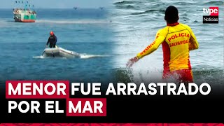 Chorrillos reportan menor desaparecido tras ingresar al mar en playa Agua Dulce [upl. by Gall]