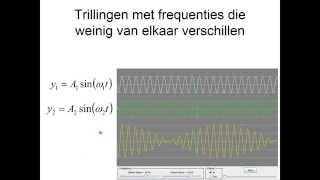 Trillingen 11 Twee trillingen wiens frequenties dicht tegen elkaar liggen [upl. by Schroeder352]