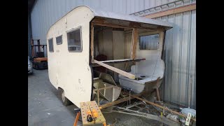 Vintage Caravan restoration part one Gypsy Thirteen Two [upl. by Lachish359]