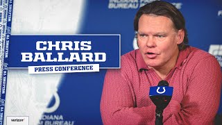 2024 NFL Draft Night 2  GM Chris Ballard Press Conference [upl. by Tail989]