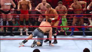 John Cena amp Randy Orton face the entire Raw roster Raw March 17 2008 [upl. by Beffrey]