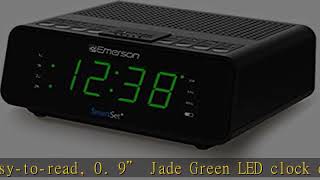 Emerson SmartSet Alarm Clock Radio with AMFM Radio Dimmer Sleep Timer and 9quot LED Display CKS19 [upl. by Gore]