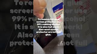 How to remove phone full glue screen protector diy repair smart easy work tips [upl. by Yllop]