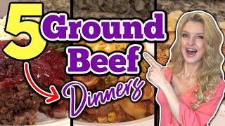 5 Amazing GROUND BEEF DINNERS you NEED in your LIFE  Easy GROUND BEEF RECIPES everyone will LOVE [upl. by Ataliah]