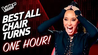 ONE HOUR of the BEST all chair turns on The Voice  TOP 6 [upl. by Llenel858]