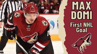 Max Domi 16 Arizona Coyotes first NHL goal Oct 9 2015 Classic NHL [upl. by Nnaear]