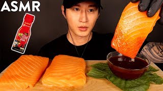 ASMR SALMON SASHIMI  NUCLEAR FIRE SAUCE MUKBANG No Talking EATING SOUNDS  Zach Choi ASMR [upl. by Aleck]