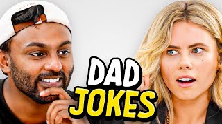 Dad Jokes  Dont laugh Challenge  Sath vs Peyton  Raise Your Spirits [upl. by Nyroc]