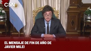 El MENSAJE de FIN DE AÑO de JAVIER MILEI [upl. by Tilla]