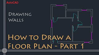 AutoCAD 2D Basics  Tutorial to draw a simple floor plan Fast and efective PART 1 [upl. by Alleiram]