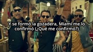 Y se formó la gozadera Miami me lo confirmó  Gente de Zona Marc Anthony  La Gozadera Letra [upl. by Hawger]